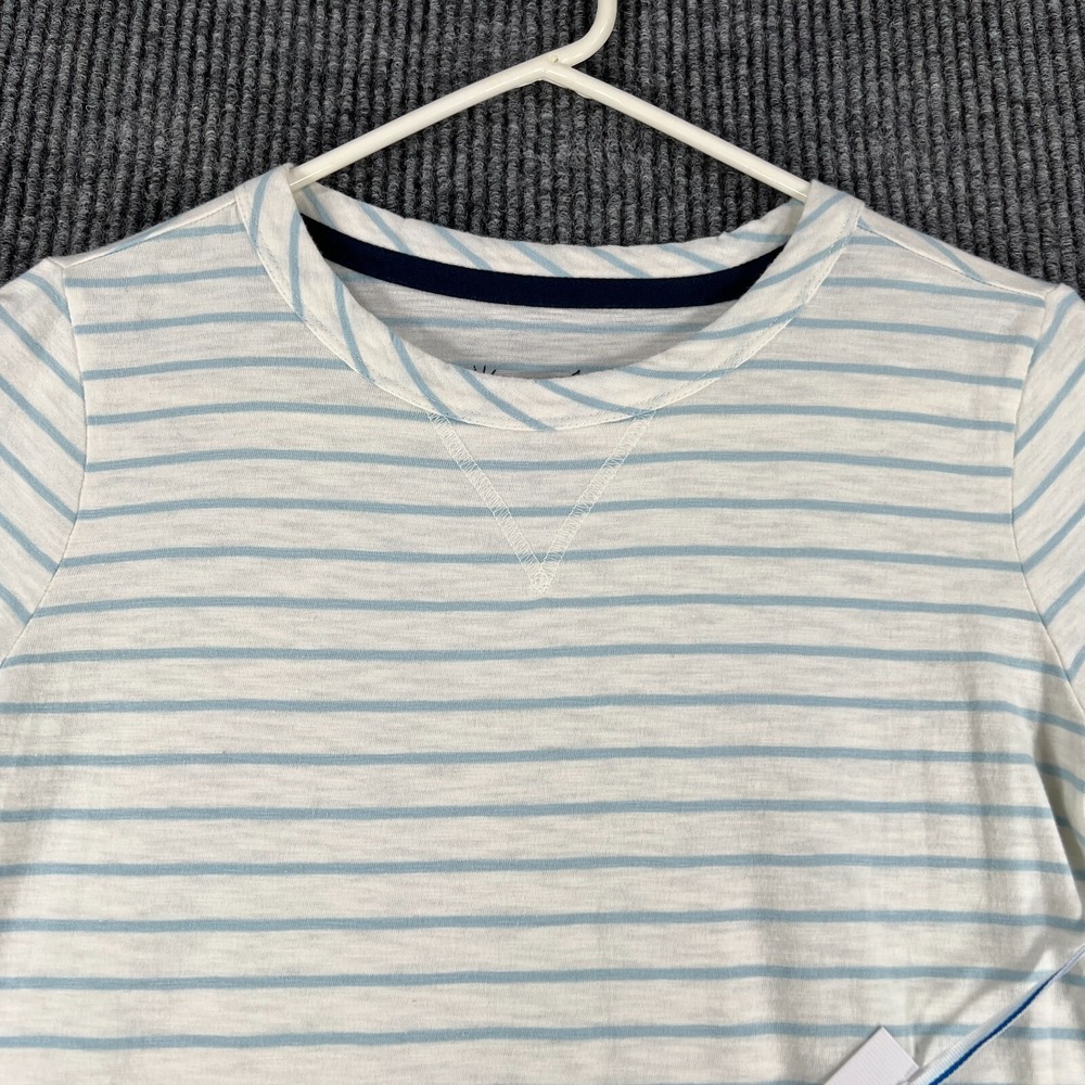 Southern Tide Shirt Womens XS Extra Small White Long Sleeve Striped New